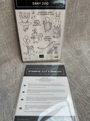 Stampin' up! Juego de estampillas Zany Zoo Cling y troqueles cocodrilo tortuga mapache Foto 1 de 4