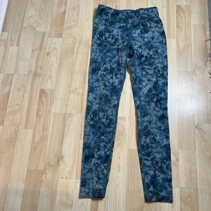Athleta Mädchen hoch geschnitten Chit Chat blau Batik enge Leggings Größe Large/12 - Bild 1 von 4