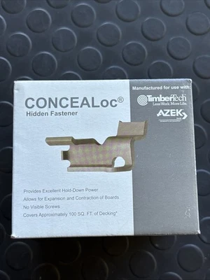 Nuevo TimberTech - Sujetador Oculto CONCEALoc - 175 piezas 100 cuadrados. ft acero marrón Foto 1 de 4