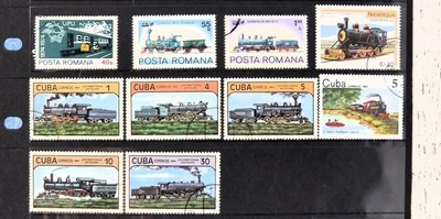 Trains Railways Locomotives - Mixed Job Lot of Stamps - U/XF/UH - Sold as Seen - Image 1 of 2