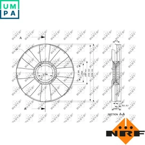 FAN WHEEL ENGINE COOLING 49802 FOR MERCEDES-BENZ ACTROS/MP2/MP3 11.9L 6cyl 15.9L - Picture 1 of 6