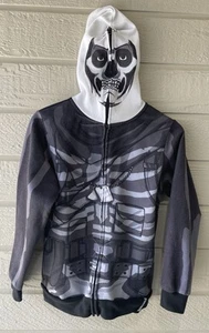 BOY'S FORTNITE SKULL ZIP UP HOODIE. SIZE LARGE. - Picture 1 of 5