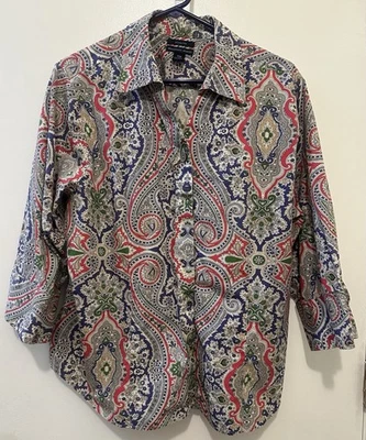Blusa Mujer WESTBOUND WOMAN Algodón Manga 3/4 Paisley Multicolor Talla 20W Foto 1 de 4