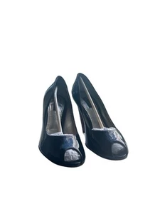 Dolce & Gabbana Black Patent Peep-toe Heels Garment EU38 - Picture 1 of 11