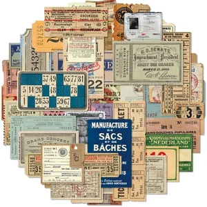 Bomichi 100 Teile Drifting Briefkopf Set Vintage Porto Sticker Pack, Aesthe... - Bild 1 von 6