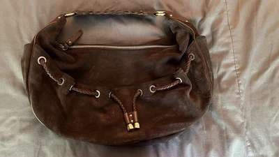 Michael Kors Vintage Chocolate Brown Leather Handbag Purse - Image 1 of 4