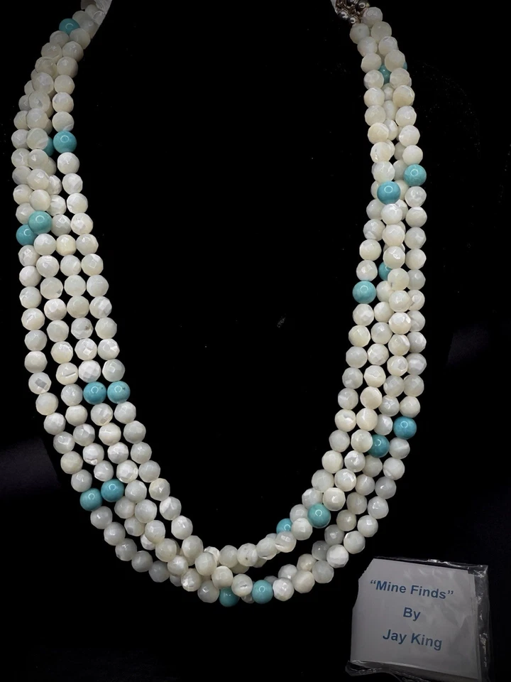 Jay King Necklace Desert RoseTrading Company Necklace Four StrandChoker - Image 1 of 4