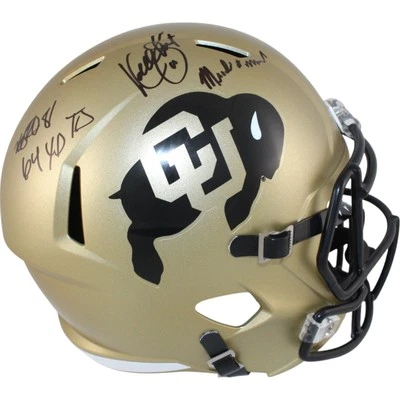 Шлем с автографом Kordell Stewart Michael Westbrook Colorado Buffaloes F/S BAS 50906 - Изображение 1 из 4