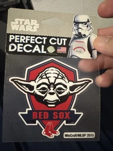 Boston Red Six Star Wars Yoda 4x4 Perfect Cut Decal MLB - Picture 1 of 1