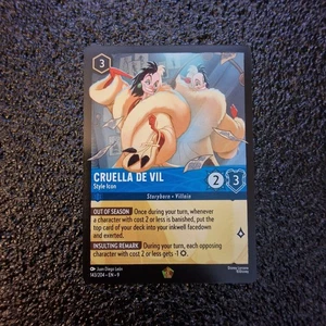 Cruella De Vil  Style Icon - 143/204 - Legendary - Disney Lorcana - Picture 1 of 2