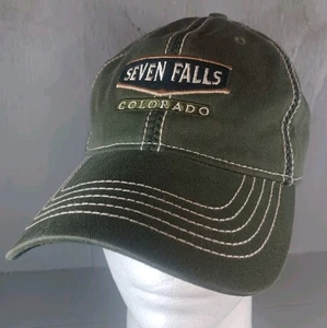 Seven Falls Colorado Baseball Cap Green Strapback Adjustable - Picture 1 of 5