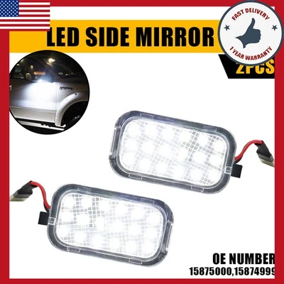 Светодиодные фары подсветки бокового зеркала для Cadillac Escalade Hybrid Platinum 2009-2014 годов выпуска - Изображение 1 из 4