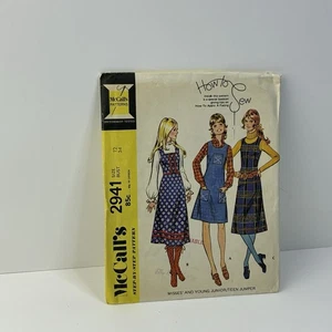 Pullover Gr.12 b34 Taschen Zopfborte Knöpfe Reißverschluss ungeschnitten Muster 2941 Vintage 70er - Bild 1 von 2