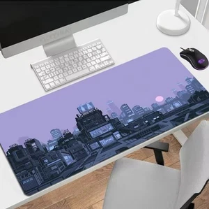 Cyberpunk City Mouse Pad | Pixel Skyline Desk Mat – Multiple Sizes Available - Picture 1 of 1