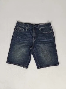 Pantalones cortos de mezclilla rectos relajados Buffalo David Bitton Dean para hombre 34 azul oscuro - Imagen 1 de 11