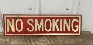 Vintage Schild NICHTRAUCHER Metall rot-weiß Schild - Bild 1 von 6