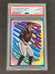 2023 Bowman’s Best Jackson Holliday #SH-4 Shellacked Baltimore Orioles PSA 10 - Foto 1 di 4