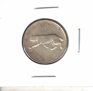 Moneda de 25 centavos de plata 1967 Canadá reina Isabel II lince 50%-80% pura - Imagen 1 de 2
