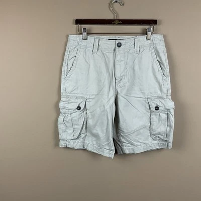 Pantalones Cortos Carga American Eagle Outfitters Para Hombre 32 X 10.5 Beige Bolsillos Algodón Foto 1 de 4
