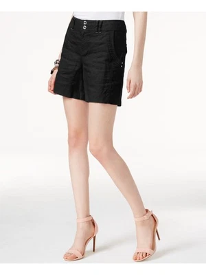 Pantalones cortos negros de pierna ancha INC para mujer 0 Foto 1 de 4