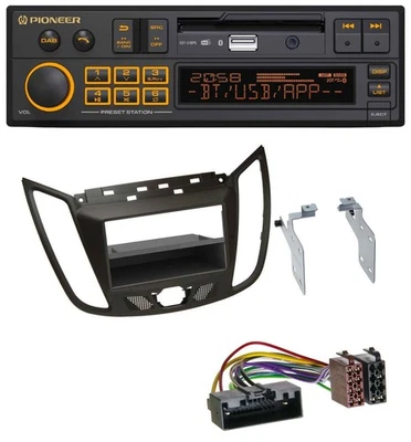 Pioneer DAB MP3 USB Bluetooth Autoradio für Ford C-Max / Kuga - dunkelbraun - Bild 1 von 4