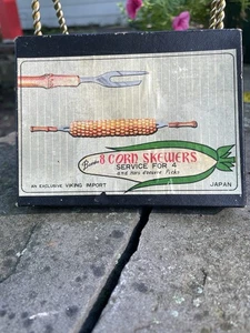 Vintage Viking Box Of Bamboo Corn Skewers. Fun Vintage Graphics. - Picture 1 of 20