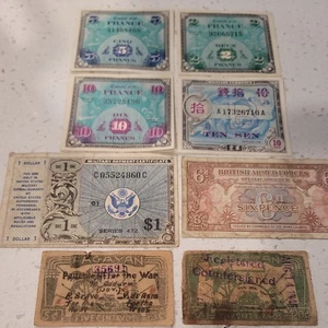 WW2 Military Payment Certificates Series 661,481,641 ++  - Picture 1 of 8