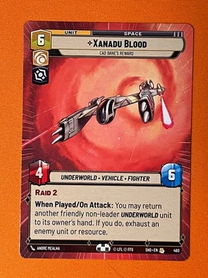 Xanadu Blood SHD 460 - Hyperspace Rare - Star Wars Unlimited SWU - NM - Image 1 of 2