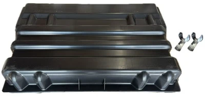 NUEVO FABRICANTE DE EQUIPOS ORIGINALES 04-15 Ford F650 F750 24" doble caja de batería tapa de plástico cubierta superior con ganchos Foto 1 de 4