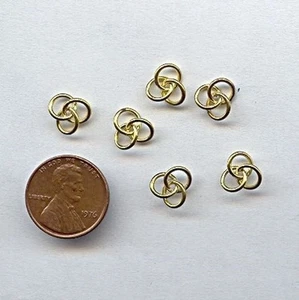 12 Stück Vintage Messing 14 mm. DREIECK 3 RINGFUND 1803  - Bild 1 von 1