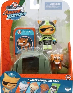 Octonauts Above & Beyond Kwazii Adventure Pack Figure Set with Tiger & Cave - Picture 1 of 4