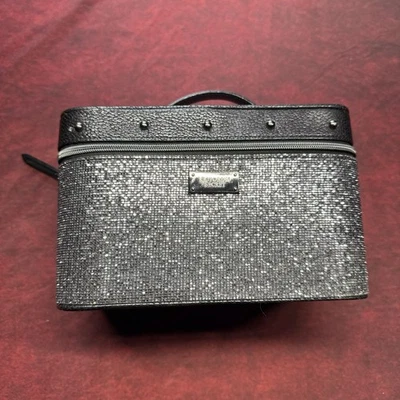 Victoria’s Secret Black/Gray/Silver Makeup Train Case Sparkle Read Description - Image 1 of 4