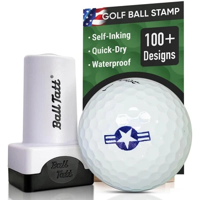 Ball Tatt - Air Force Golf Ball Stamp Marker Quick-Dry Self-Inking Ball Stamper