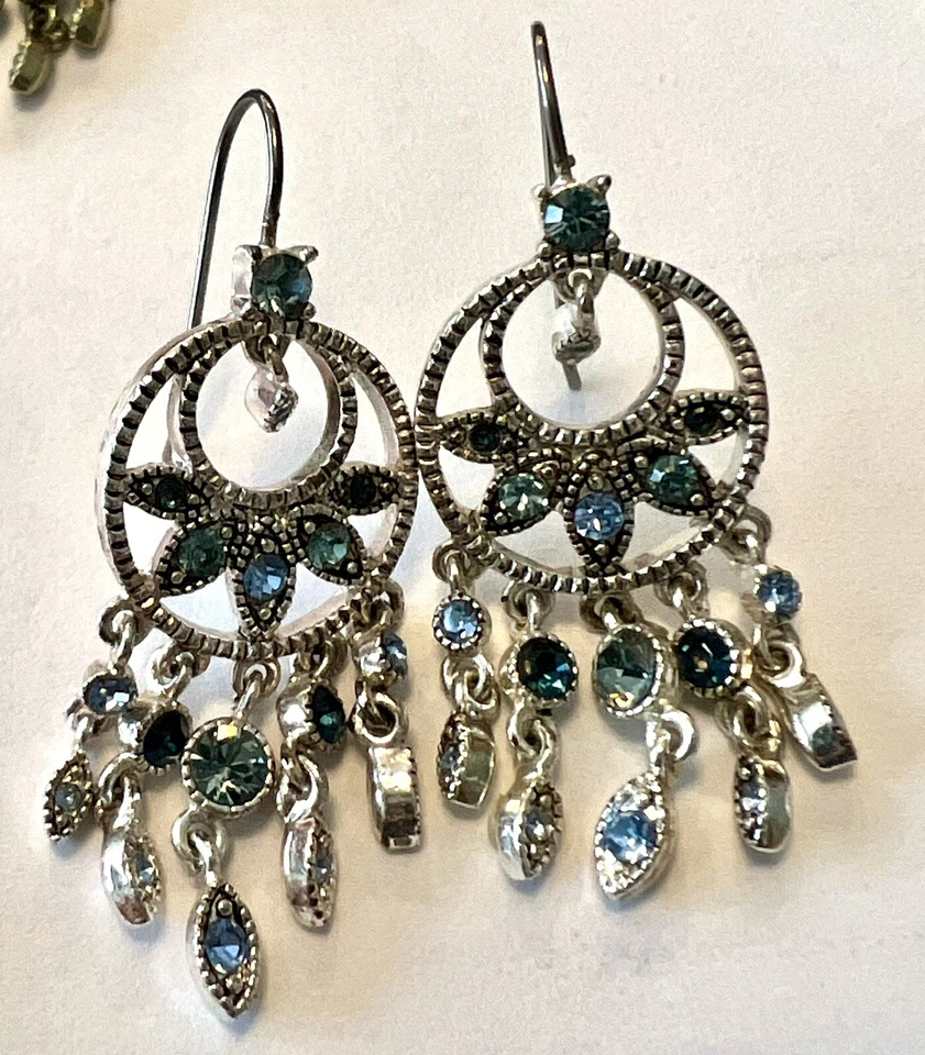 Pendientes araña marca 1928 azul años 90 😍 Hermosos Foto 1 de 1