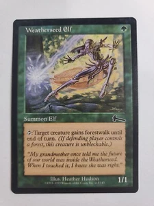 MTG Magic The Gathering Card Weatherseed Elf Summon Elf Green Urza's Legacy 1999 - Picture 1 of 2