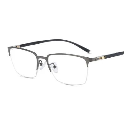 Nuevo Para hombres Negocios Medio Sin Montura Gafas Ópticas Montura RX Capaz Foto 1 de 4