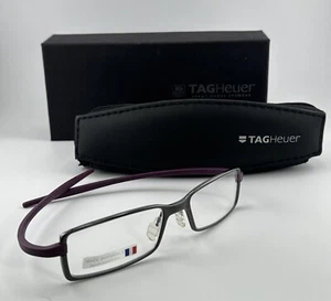 Authentic Tag Heuer TH 3703 Full Rim Eyewear Anthracite/ Purple Reflex France - Picture 1 of 19