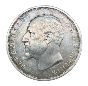 1913 Bulgaria 2 Leva Ferdinand I 0.835 Silver Coin Km #32 - Picture 1 of 6