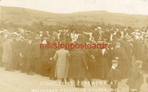 PHOTO POSTCARD PRIMITIVE CHAPEL MOUTHLOCK, STONE LAYING CEREMONY, WESTMORLAND 2 - Picture 1 of 2
