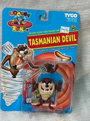 Looney Tunes Tasmanian Devil Action Figure Super Spin Tornado Twist Tyco 1993 Cover