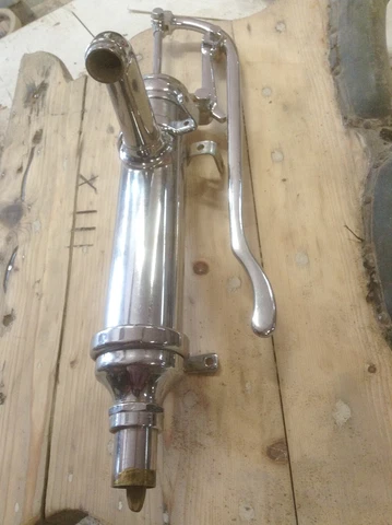 Very Attractive & Unusual Vintage Chrome on Brass Garden Pump 600mm Tall 1920s Cover