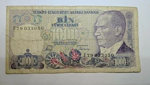 1970, 1000 Lira Turkey a High Value Banknote-2 - Picture 1 of 7