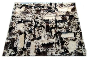 TOSCANA Gepard mit schwarzen Einsätzen 160x200 Felldecke Echtfell Tagesdecke - Bild 1 von 2