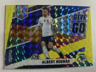 Albert Rusnak "Give And Go" Yellow Prizm Parallel numbered 03/10 - Image 1 of 4