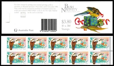 Australia Booklet 1990.10.31. Christmas Nativity 38c Kookaburra Bird MNH A009 - Image 1 of 3