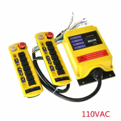 110VAC 2 Speed 7 Channel Control Hoist Crane Radio Remote Control System