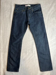 LEVIS Boys Jean Size16 (30x28) Blue Slim Fit Straight Leg W71CM Dark Denim - Picture 1 of 18