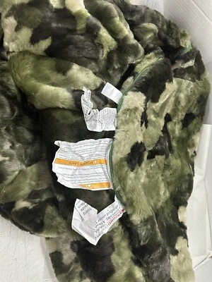 Pottery Barn Teen  Bean Bag Slipcover Camo Faux Fur Large 41" - Image 1 of 3