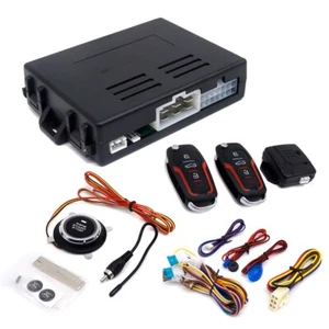 Car Keyless Entry Engine Start Alarm System Push Button Remote Control Kit - Picture 1 of 14