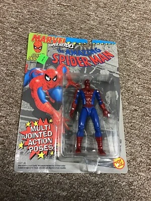 老式蜘蛛侠 1992 年多关节动作姿势,ToyBiz - 原厂封装 — 第 1/2 张图片